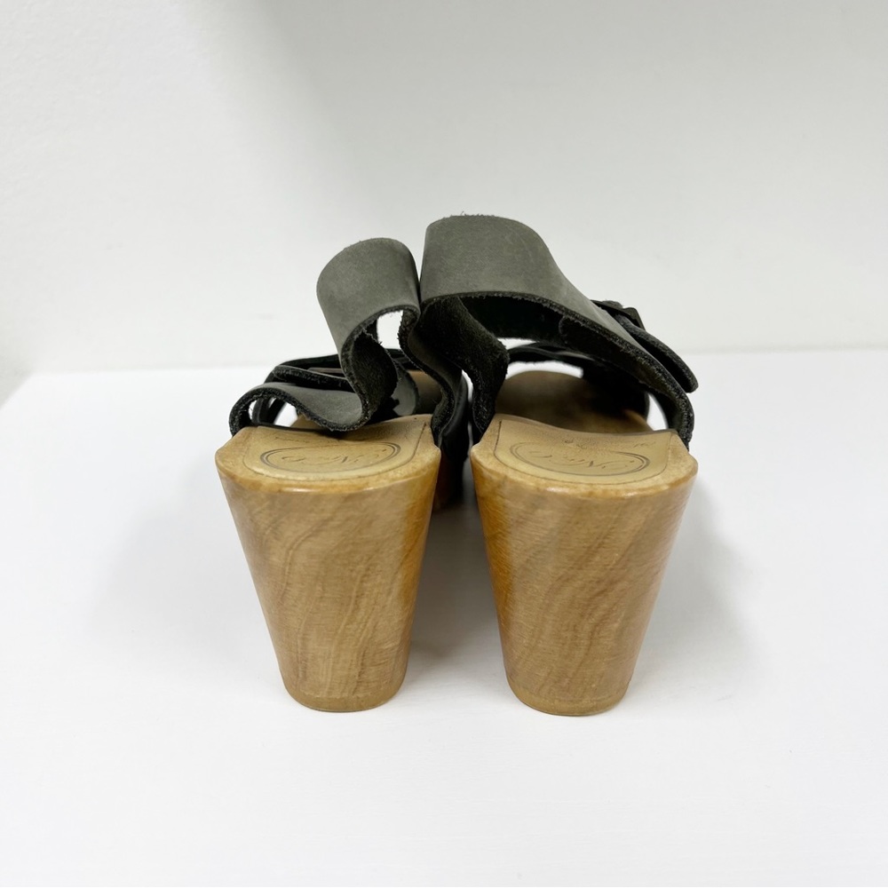 No 6 Store Clogs Woven Braided Sandals 37 Gray Suede 7 - Picture 3 of 7